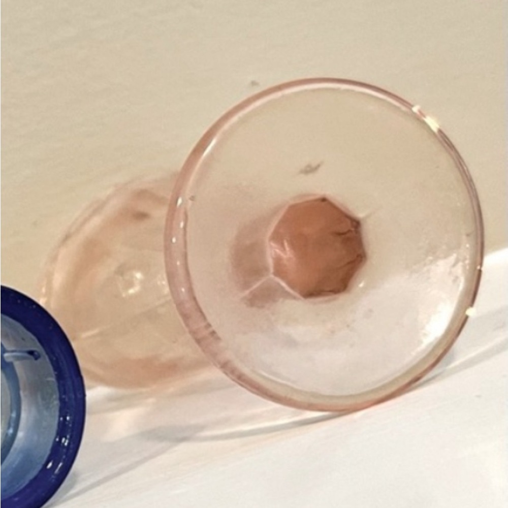 Vintage Pink Glass Eye Cup Goblet Style Approx 3” Tall - Picture 3 of 7